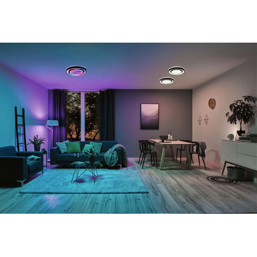 Paulmann 70545 - LED RGBW/38,5W Iluminação de teto com regulação RAINBOW 230V 3000-6500K + controlo remoto