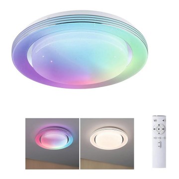 Paulmann 70546 - LED RGBW/22W Iluminação de teto com regulação RAINBOW 230V 3000-6500K + controlo remoto