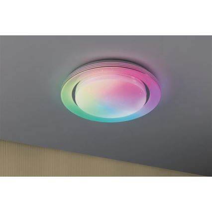 Paulmann 70546 - LED RGBW/22W Iluminação de teto com regulação RAINBOW 230V 3000-6500K + controlo remoto