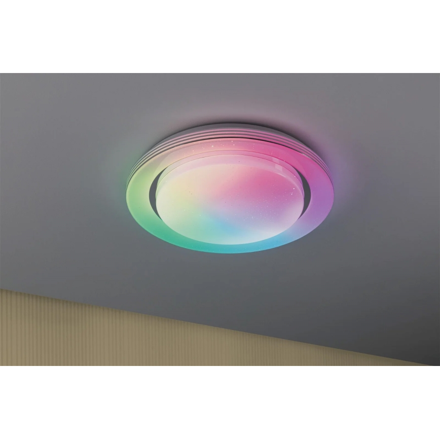 Paulmann 70546 - LED RGBW/22W Iluminação de teto com regulação RAINBOW 230V 3000-6500K + controlo remoto
