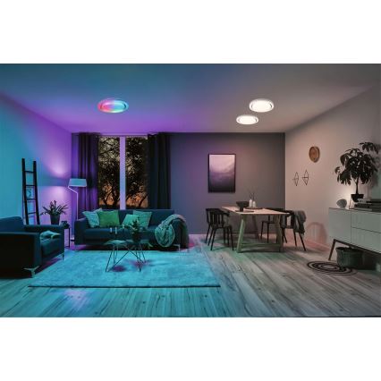 Paulmann 70547 - LED RGBW/38,5W Iluminação de teto com regulação RAINBOW 230V 3000-6500K + controlo remoto
