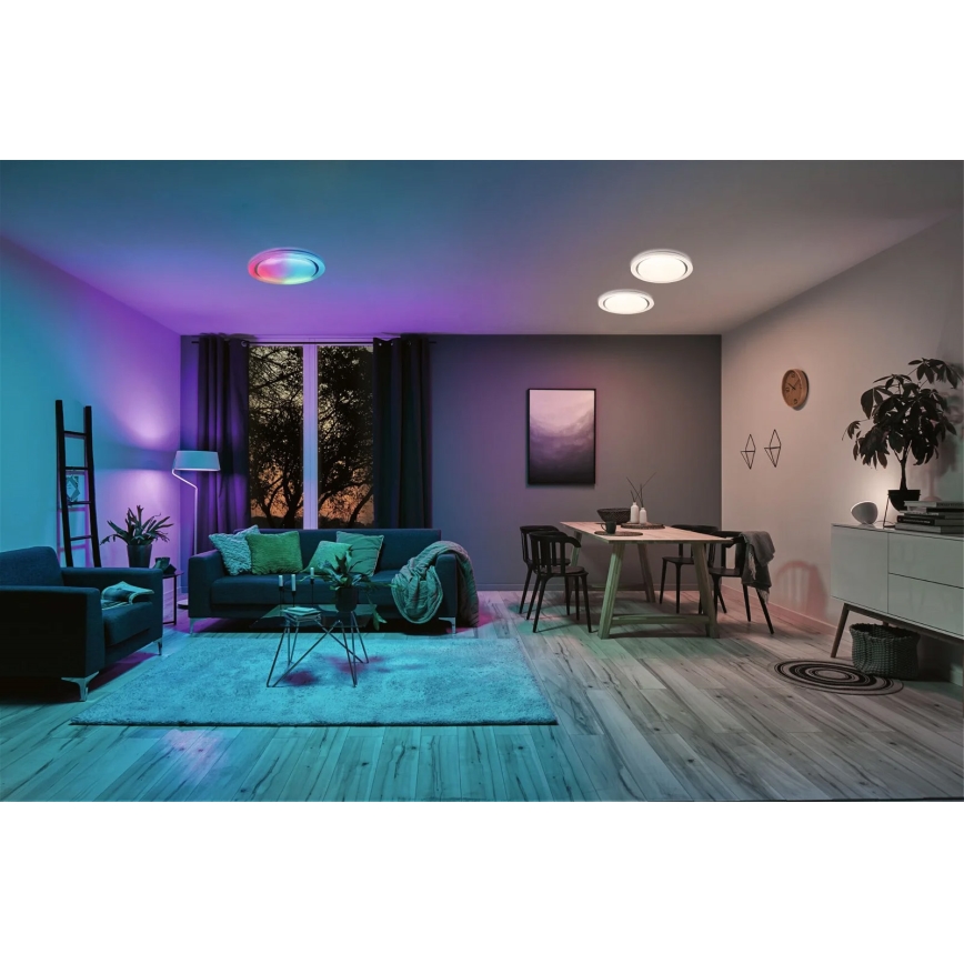 Paulmann 70547 - LED RGBW/38,5W Iluminação de teto com regulação RAINBOW 230V 3000-6500K + controlo remoto