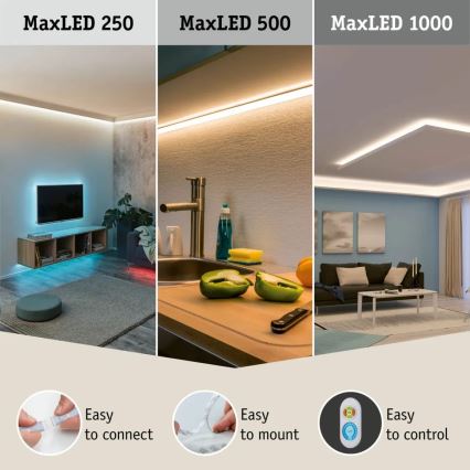 Paulmann 70623 - LED/10W IP44 Fita para casa de banho regulável MAXLED 1,5 m 2700-6500K 230V + comando