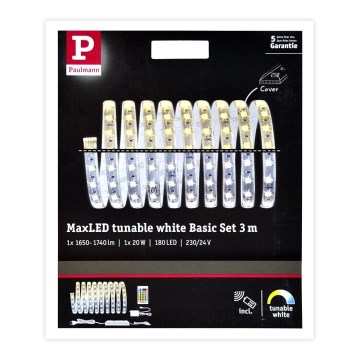 Paulmann 70624 - LED/20W Tira com regulação MAXLED 3m 230V + comando