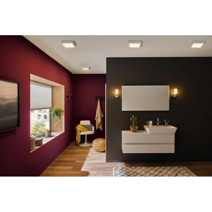 Paulmann 70645 - LED/12,5W Iluminação de teto LUNAR 230V 22,5x22,5 cm branco