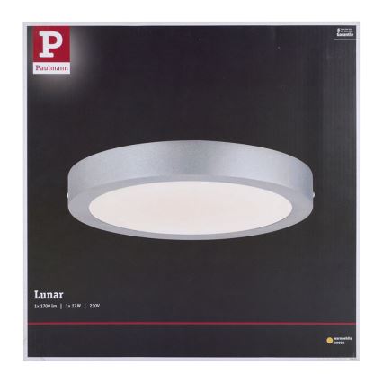 Paulmann 70655 - LED/17W Iluminação de teto LUNAR 230V diâmetro 30 cm cromado mate