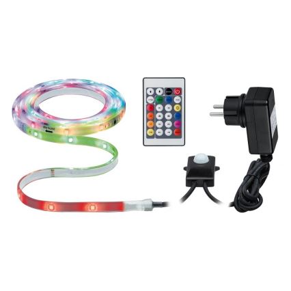 Paulmann 70698 -LED RGB/6,4W IP67 Tira exterior com regulação WATERLED 3m 230V+ controlo remoto