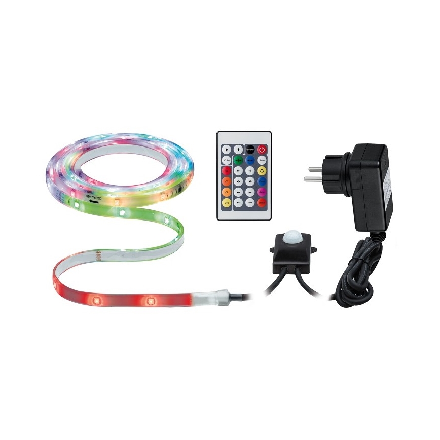 Paulmann 70698 -LED RGB/6,4W IP67 Tira exterior com regulação WATERLED 3m 230V+ controlo remoto