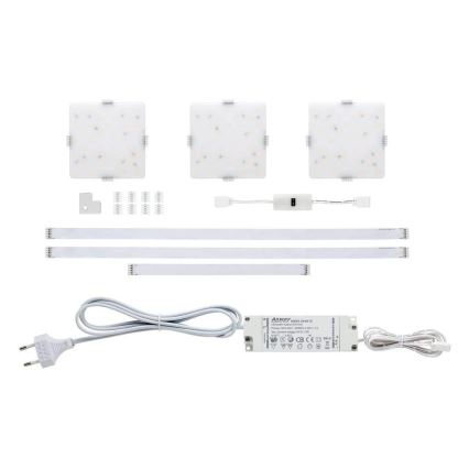 Paulmann 70710 - CONJUNTO 3xLED/3,3W Iluminação em móveis com sensor SOFTPAD 230V 2700K