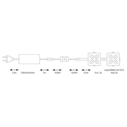 Paulmann 70710 - CONJUNTO 3xLED/3,3W Iluminação em móveis com sensor SOFTPAD 230V 2700K