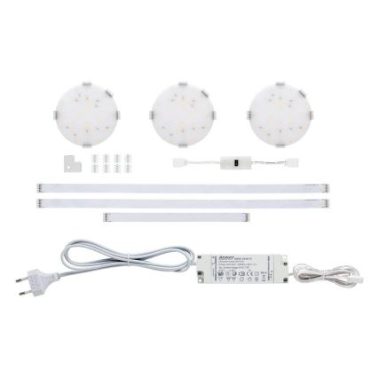 Paulmann 70711 - CONJUNTO 3xLED/2,8W Iluminação em móveis com sensor SOFTPAD 230V 2700K