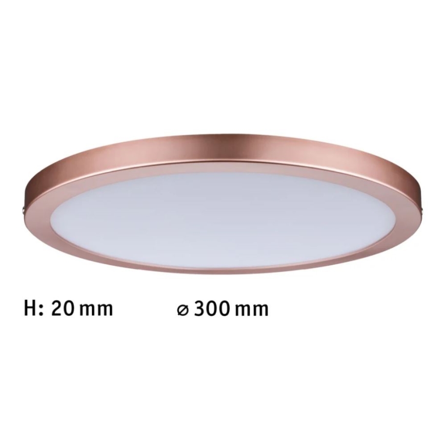 Paulmann 70872 - LED/22W Painel com regulação ATRIA 230V 2700K diâmetro 30 cm Rosa dourado