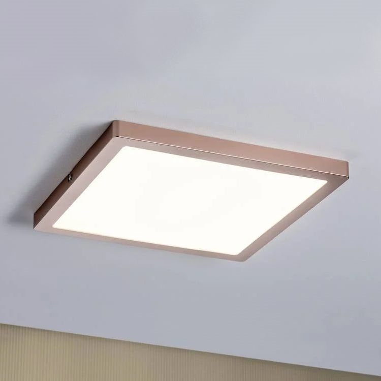 Paulmann 70873 - Painel LED/24W com regulação ATRIA 230V 2700K 30x30 cm Rosa dourado