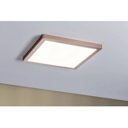 Paulmann 70873 - Painel LED/24W com regulação ATRIA 230V 2700K 30x30 cm Rosa dourado