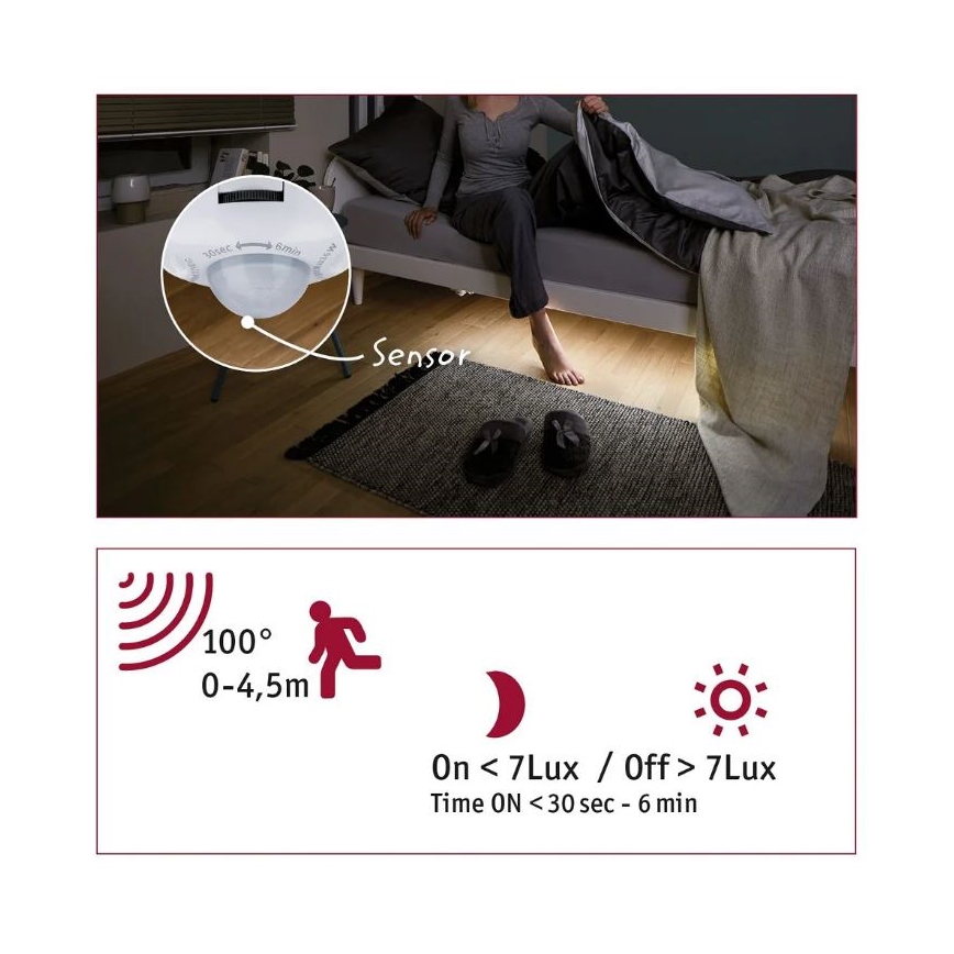 Paulmann 70955 - LED/3W Tira com sensor 1m YOURLED 230V