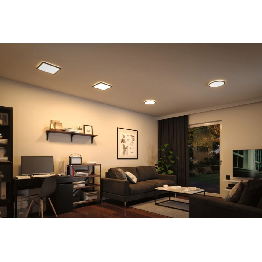 Paulmann 70997 - LED/11,2W Painel integrado ATRIA 230V 3000K diâmetro 19 cm preto