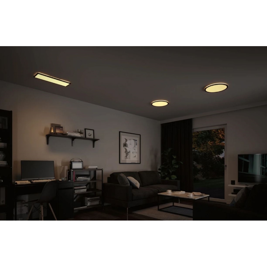 Paulmann 70999 - LED/22W Painel com regulação ATRIA 230V 3000K diâmetro 42 cm preto