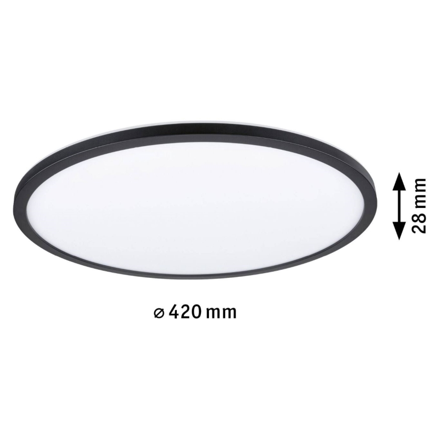 Paulmann 70999 - LED/22W Painel com regulação ATRIA 230V 3000K diâmetro 42 cm preto
