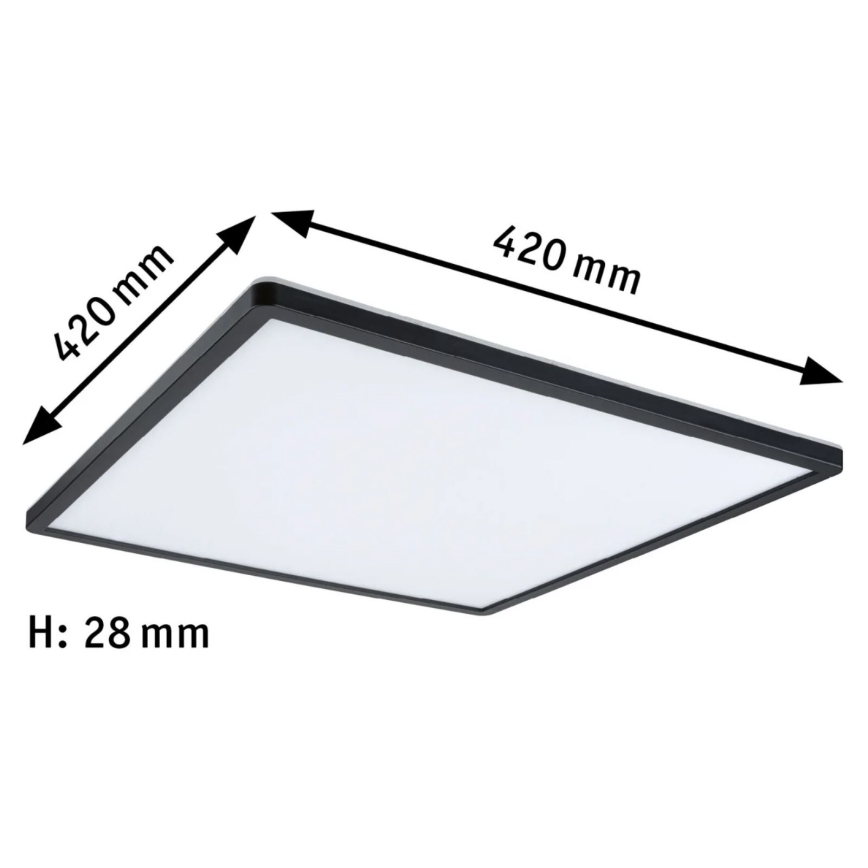 Paulmann 71002 - LED/22W Painel com regulação ATRIA 230V 3000K 42x42 cm preto