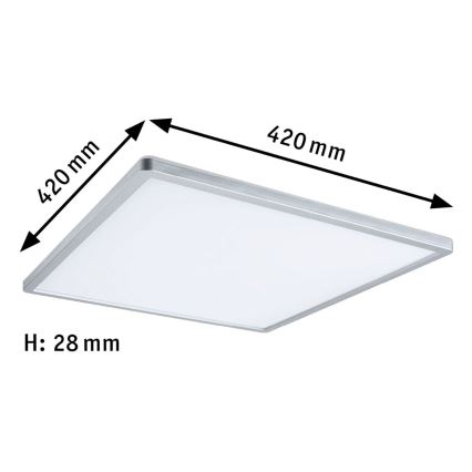 Paulmann 71009 - LED/22W Painel com regulação ATRIA 230V 4000K 42x42 cm cromado mate