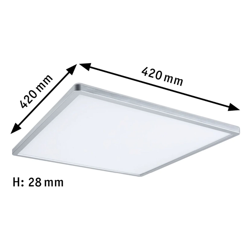 Paulmann 71009 - LED/22W Painel com regulação ATRIA 230V 4000K 42x42 cm cromado mate