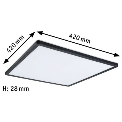 Paulmann 71016 - LED/22W Painel com regulação ATRIA 230V 4000K 42x42 cm preto