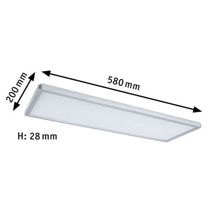 Paulmann 71020 - LED/20W RGBW Painel com regulação ATRIA 230V 4000K 20x58 cm + comando