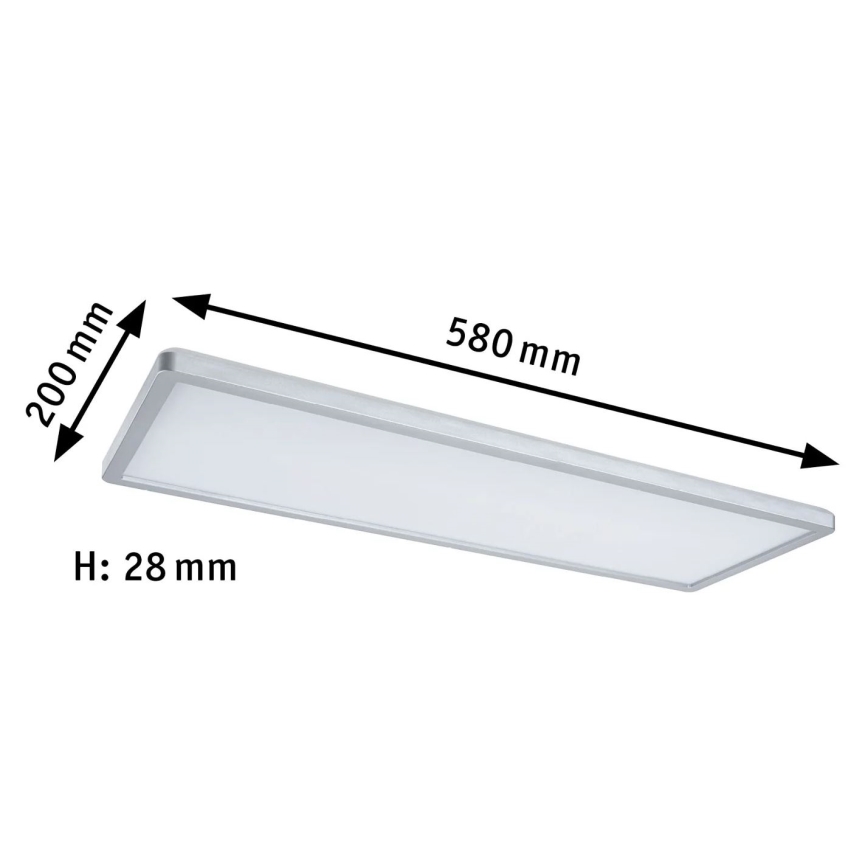 Paulmann 71020 - LED/20W RGBW Painel com regulação ATRIA 230V 4000K 20x58 cm + comando