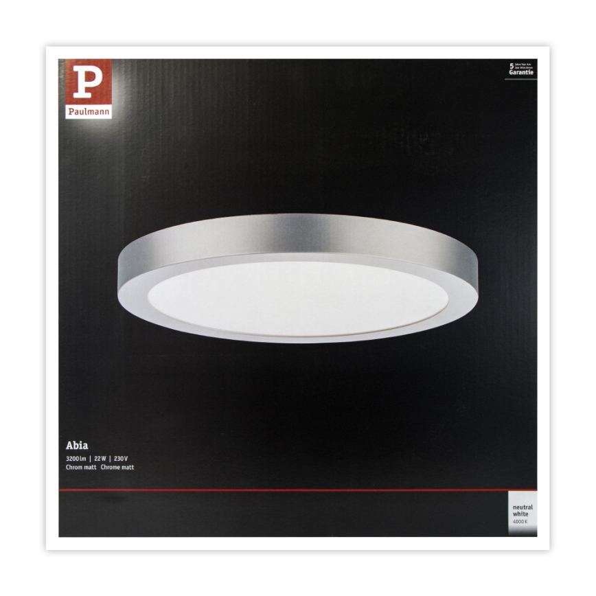 Paulmann 71023 - LED/22W Iluminação de teto ABIA 230V cromado mate