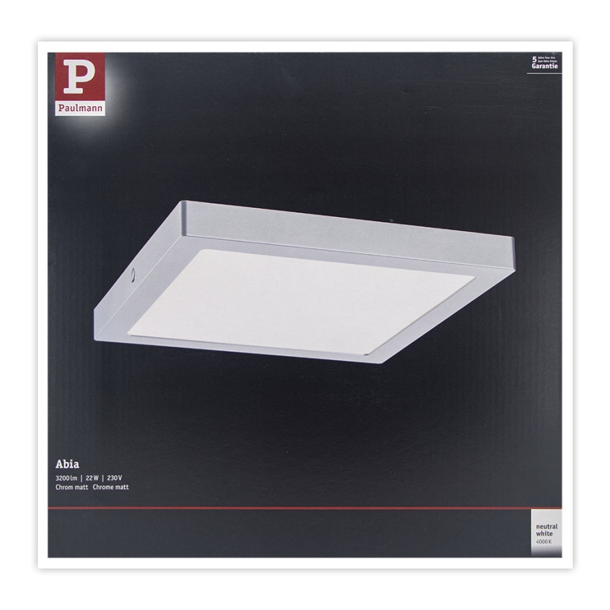Paulmann 71024 - LED/22W Iluminação de teto ABIA 230V cromado mate