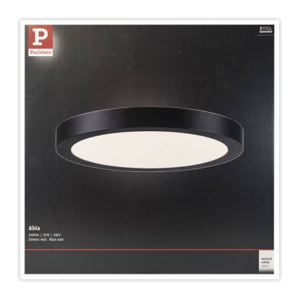 Paulmann 71025 - LED/22W Iluminação de teto ABIA 230V preto