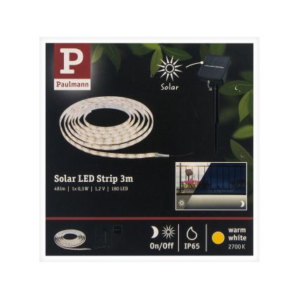 Paulmann 78896 - LED/0,3W IP44 Tira solar 3m 1,2V