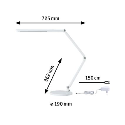 Paulmann 78911 - LED/10,6W Candeeiro de mesa com regulação FLEXBAR 230V 3000/4000/6500K