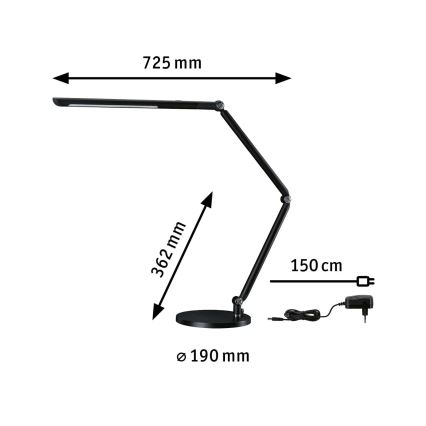 Paulmann 78912 - Lâmpada de mesa LED regulável FLEXBAR 10,6W 230V 3000/4000/6500K