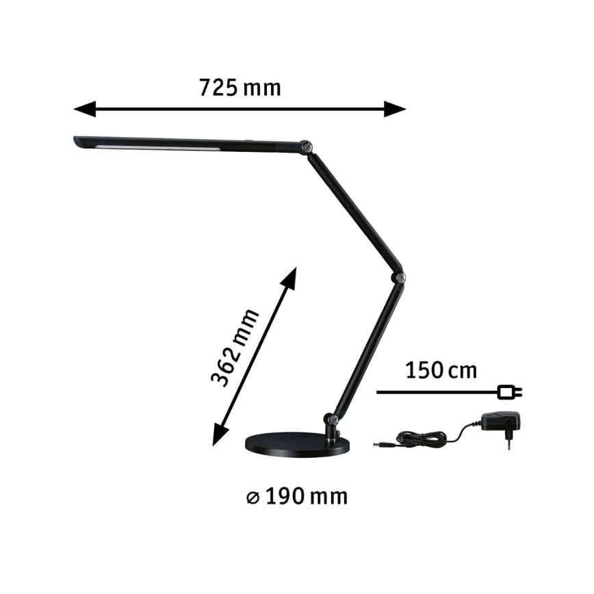 Paulmann 78912 - Lâmpada de mesa LED regulável FLEXBAR 10,6W 230V 3000/4000/6500K