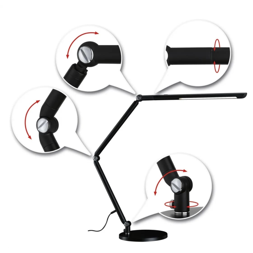 Paulmann 78912 - LED/10,6W Candeeiro de mesa com regulação FLEXBAR 230V 3000/4000/6500K
