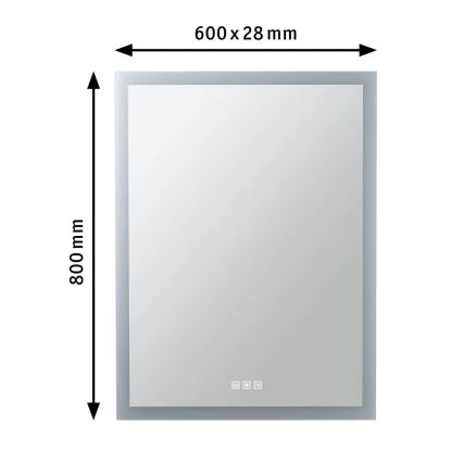 Paulmann 78951 - Espelho para casa de banho LED/22W IP44 regulável com retroiluminação 230V