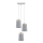 Paulmann 79627 - Candelabro suspenso NORELL 3xE27/20W/230V betão