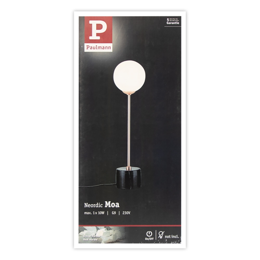 Paulmann 79662 - 1xG9/10W Candeeiro de mesa NEORDIC MOA 230V