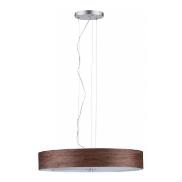 Paulmann 79686 - 3xE27/20W Candelabro suspenso NEORDIC LISKA 230V nogueira