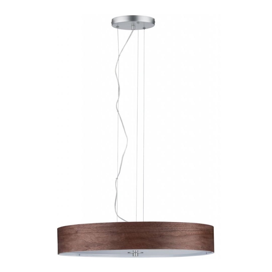 Paulmann 79686 - 3xE27/20W Candelabro suspenso NEORDIC LISKA 230V nogueira