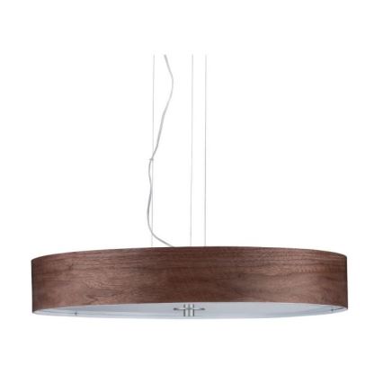 Paulmann 79686 - 3xE27/20W Candelabro suspenso NEORDIC LISKA 230V nogueira