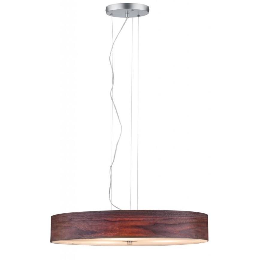 Paulmann 79686 - 3xE27/20W Candelabro suspenso NEORDIC LISKA 230V nogueira
