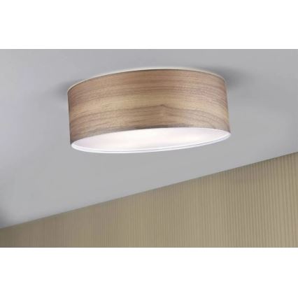 Paulmann 79687 - 3xE27/20W Iluminação de teto NEORDIC LISKA 230V nogueira