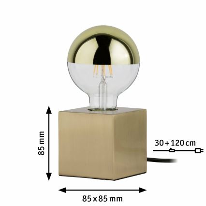Paulmann  79728 - 1xE27/20W Candeeiro de mesa DILJA 230V