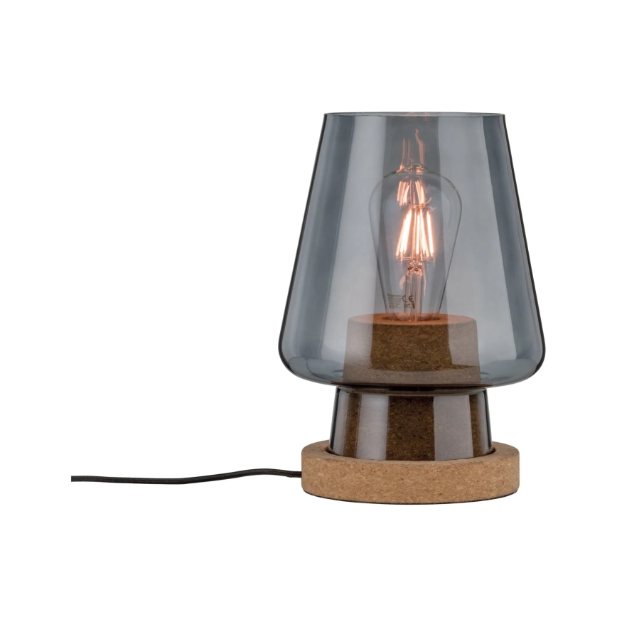 Paulmann 79736 - 1xE27/20W Candeeiro de mesa IBEN 230V fumê