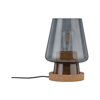 Paulmann 79736 - 1xE27/20W Candeeiro de mesa IBEN 230V fumê
