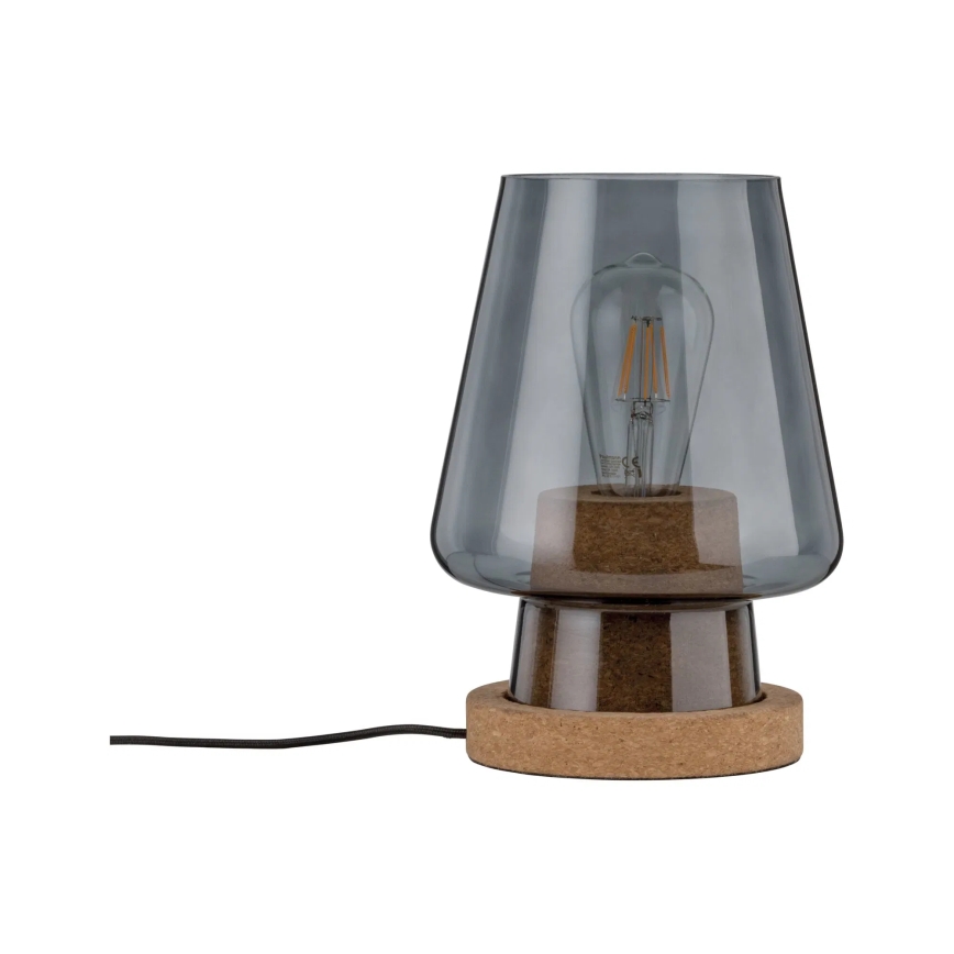 Paulmann 79736 - 1xE27/20W Candeeiro de mesa IBEN 230V fumê