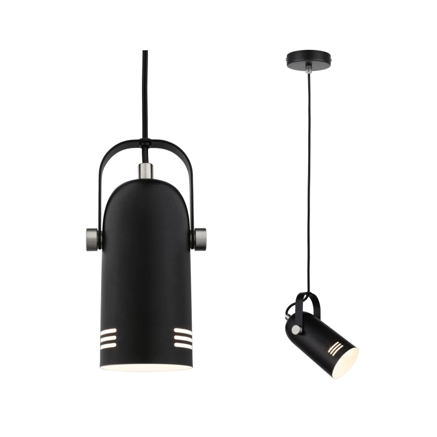Paulmann 79766 - 1xE27/15W Lustre suspenso por cabo LAVEA 230V preto
