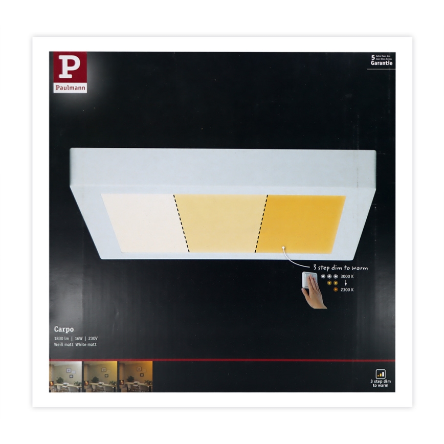 Paulmann 79801 - LED/13W Iluminação de teto CARPO 230V 2300/2500/3000K